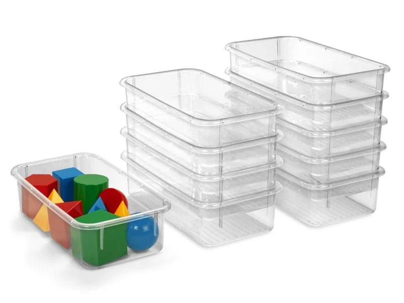 Flex-Space Mobile Clear-View 10-Bin Storage Center - Maple - US 8194