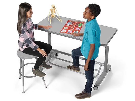 Flex-Space Mobile Standing Desk for Two - Gray - US 4851