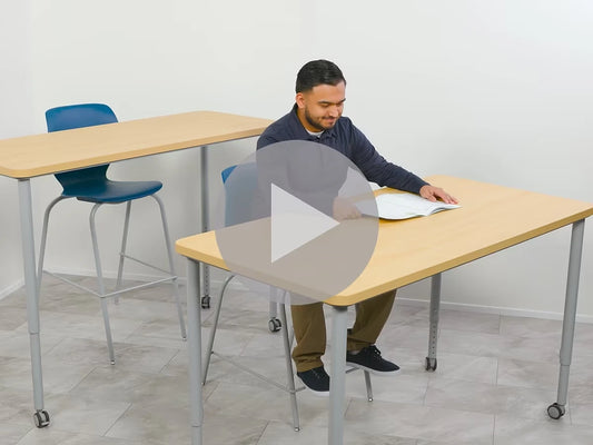 Modern Edge Mobile Standing-Height Rectangular Tables - US 1125