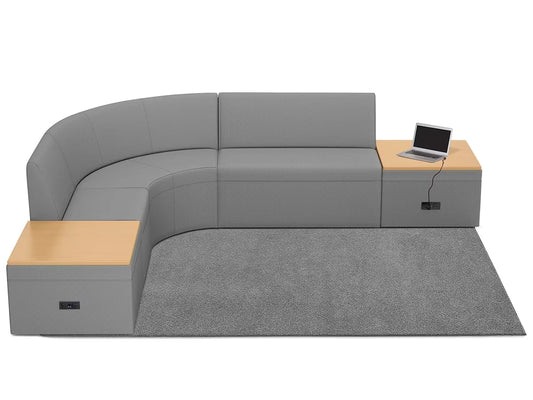 Modern Edge Couch & Powered Table Zone - US 9039