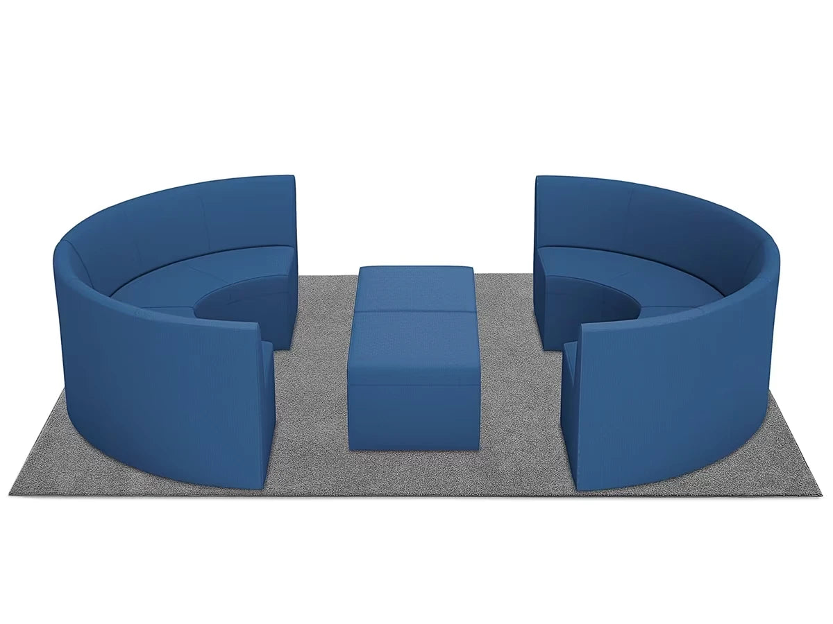 Modern Edge Curved Couch Gathering Zone - US 8915