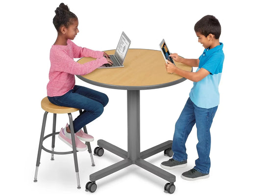 Flex-Space Mobile Café Tables - Maple - US 9805