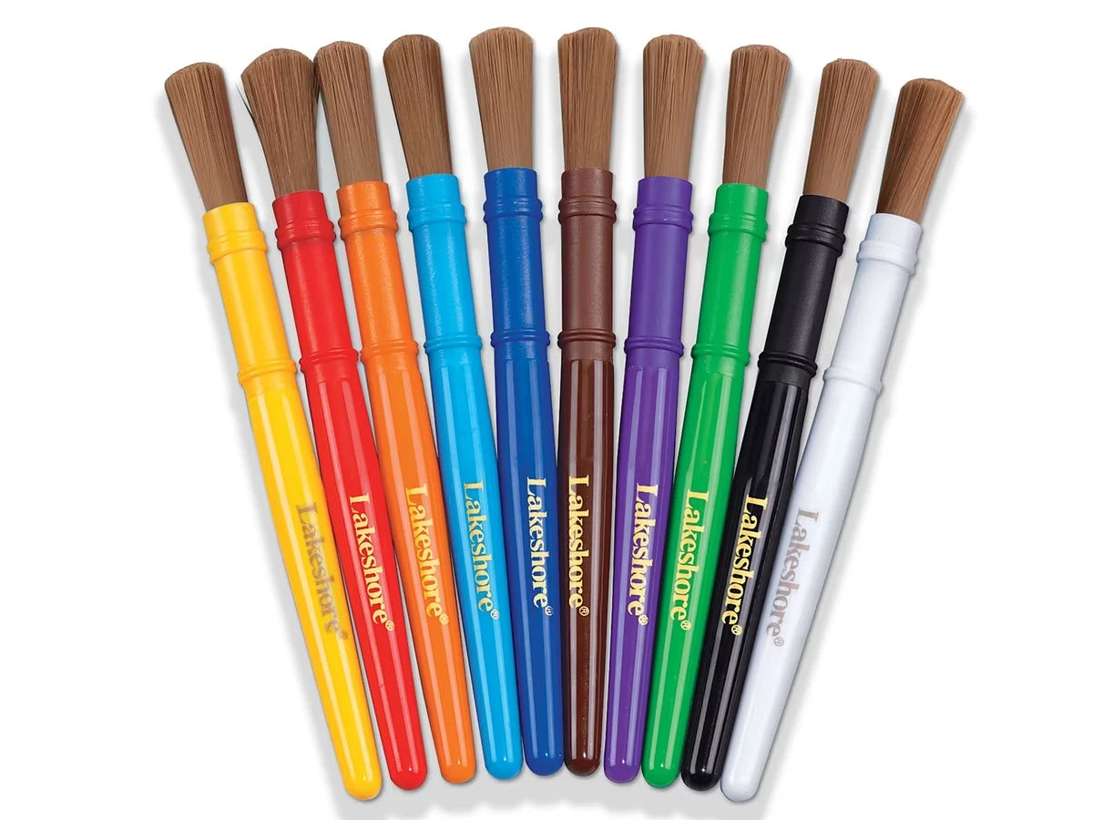 Nylon-Bristle Paintbrushes - Set of 10 - US 2745