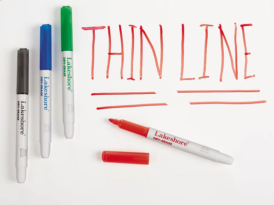 Write & Wipe Thin-Line Markers - US 4154