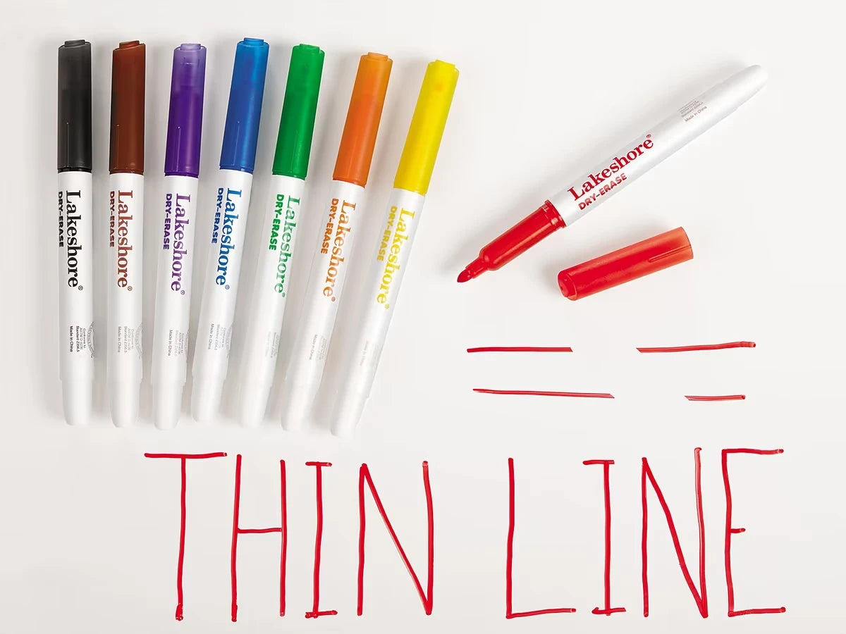 Write & Wipe Thin-Line Markers - US 4154