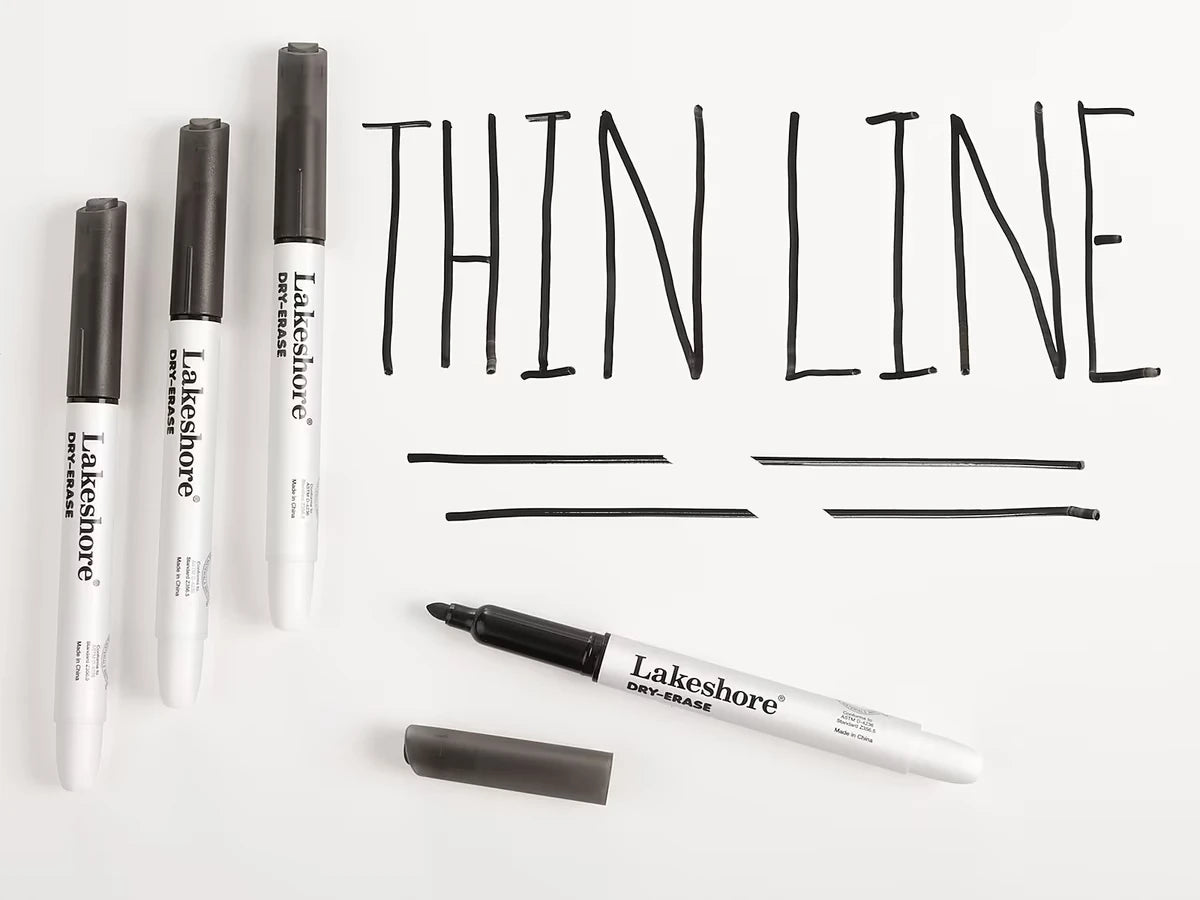 Write & Wipe Thin-Line Markers - US 4154