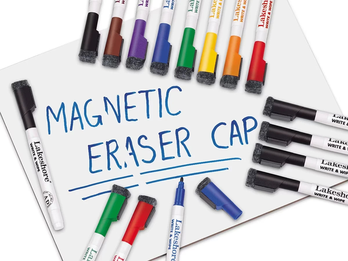 Magnetic Write & Wipe Markers with Eraser Caps - US 2238