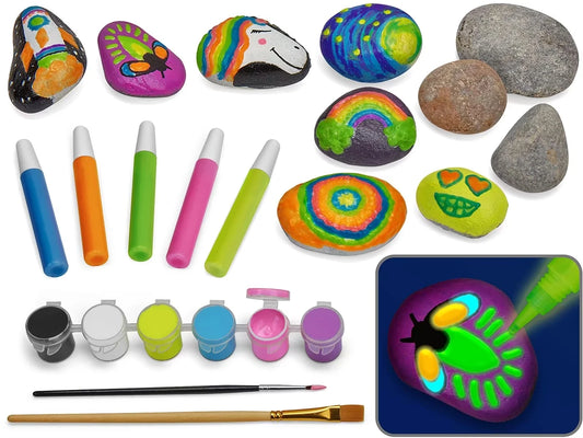 Glow-In-The-Dark Rock Painting Kit - US 8583