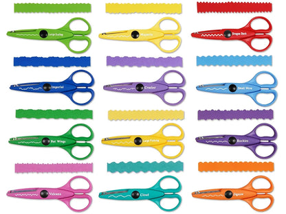 Crinkle-Cut Craft Scissors - Set of 12 - US 2448