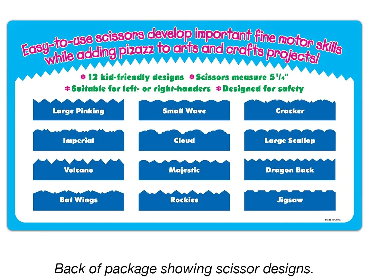 Crinkle-Cut Craft Scissors - Set of 12 - US 2448