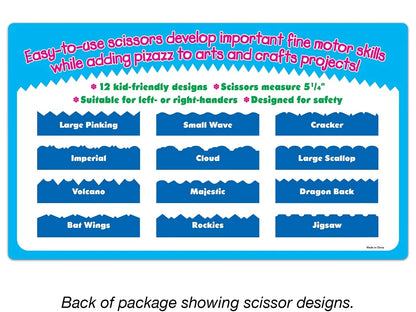 Crinkle-Cut Craft Scissors - Set of 12 - US 2448