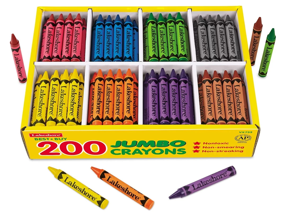 Best-Buy Jumbo Crayons - 8-Color Box - US 8580