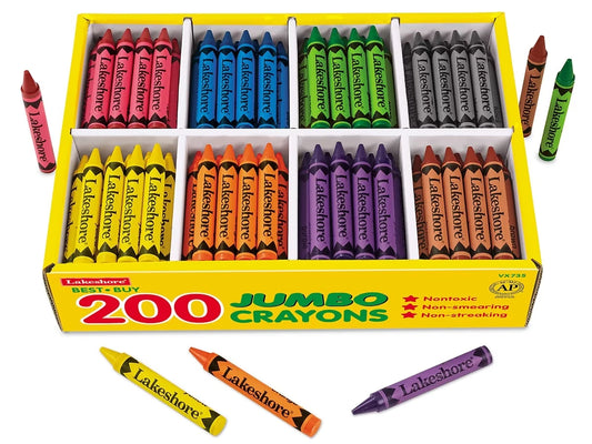 Best-Buy Jumbo Crayons - 8-Color Box - US 8580