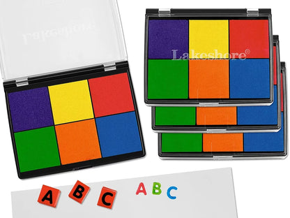 Washable 6-Color Color Stamp Pad - US 6457