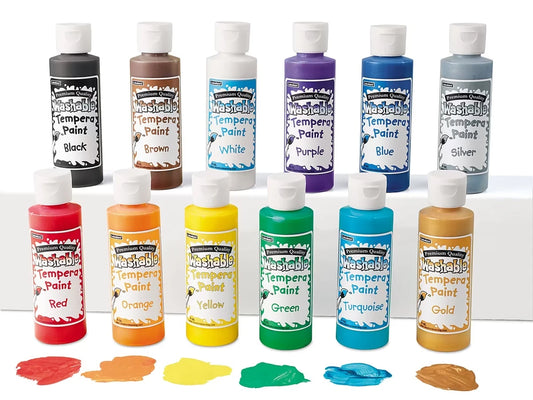 Lakeshore Fully Washable Liquid Tempera Paint - 4-Ounce Bottles - US 4884