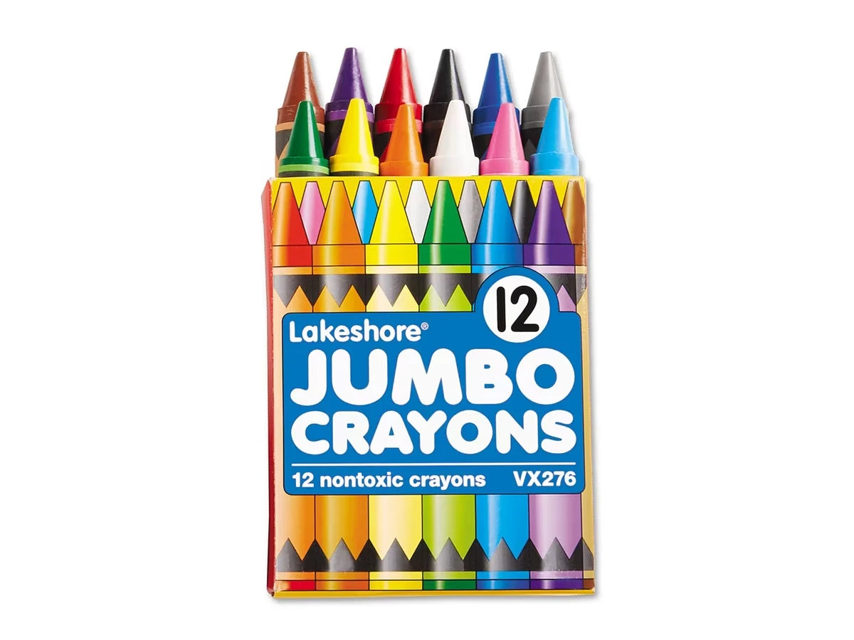 Lakeshore 12-Color Jumbo Crayons - Student Pack - US 8446