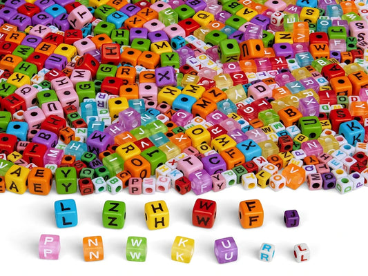 Alphabet Collage Beads - US 2961