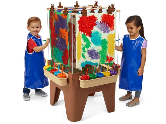Toddler Indoor/Outdoor Painting Center for 4 - Natural Colors - US 3473