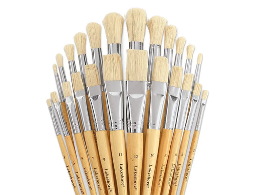 Economy Paintbrush Assortment - Set of 24 - US 4365
