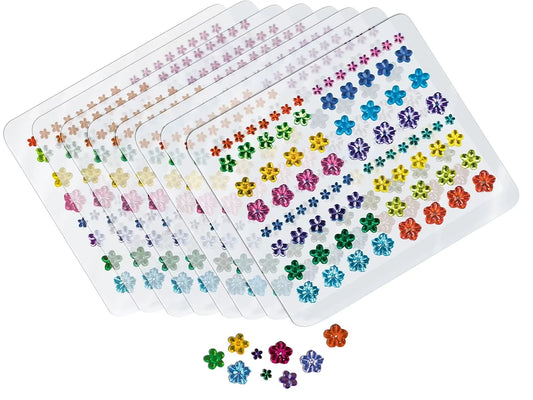 Peel & Stick Flower Rhinestones - US 5814