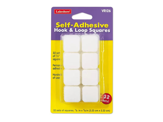 Self-Adhesive Hook & Loop Squares - Each Pack - US 2022