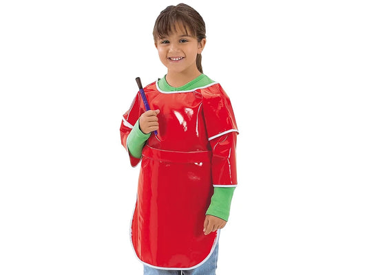 Heavy-Duty Mid-Sleeved Adjustable Vinyl Paint Apron - US 8177