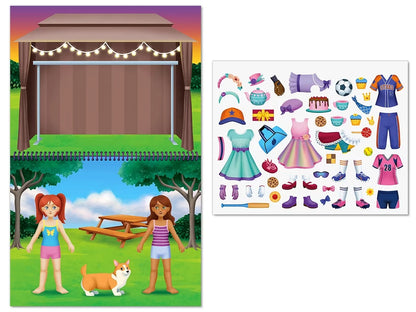 Fashion Friends Dress-Up Reusable Sticker Pad - US 6404