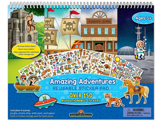 Amazing Adventures Reusable Sticker Pad - US 4912