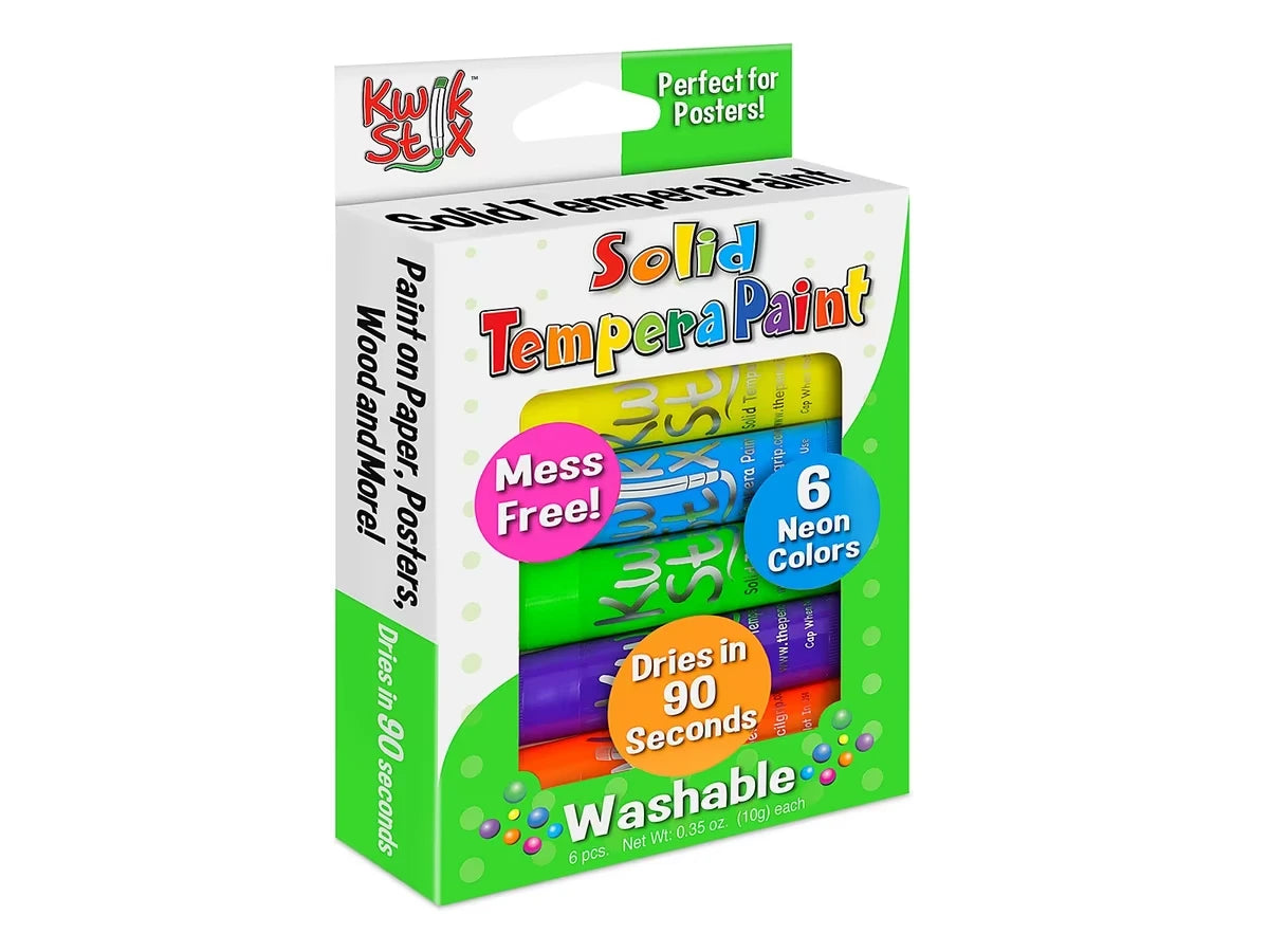 Neon Kwik Stix™ Tempera Painters - Set of 6 - US 3070