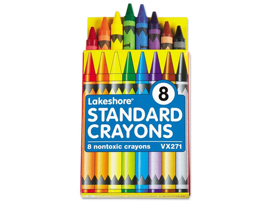 Lakeshore 8-Color Standard Crayons - Student Pack - US 6996