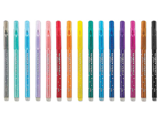 Rainbow Sparkle Glitter Markers - Set of 15 - US 6917