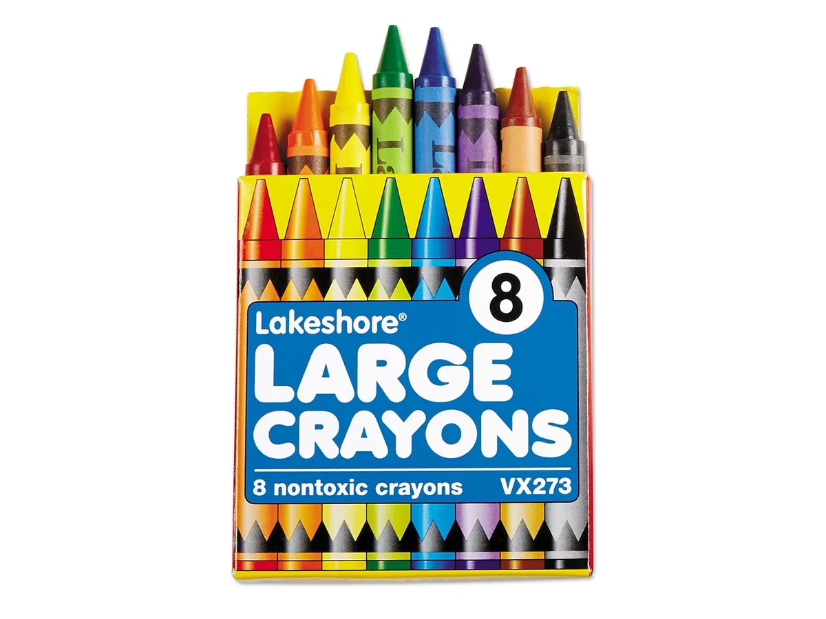 Lakeshore 8-Color Large Crayons - Student Pack - US 1064