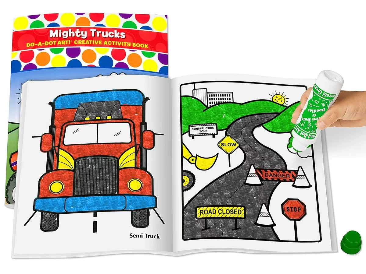 Do-A-Dot Art!® Mighty Trucks Activity Book - US 8393
