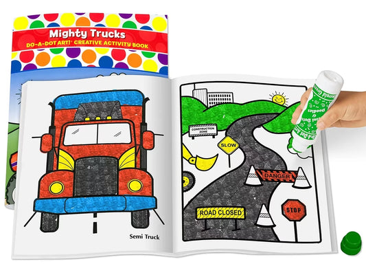 Do-A-Dot Art!® Mighty Trucks Activity Book - US 8393