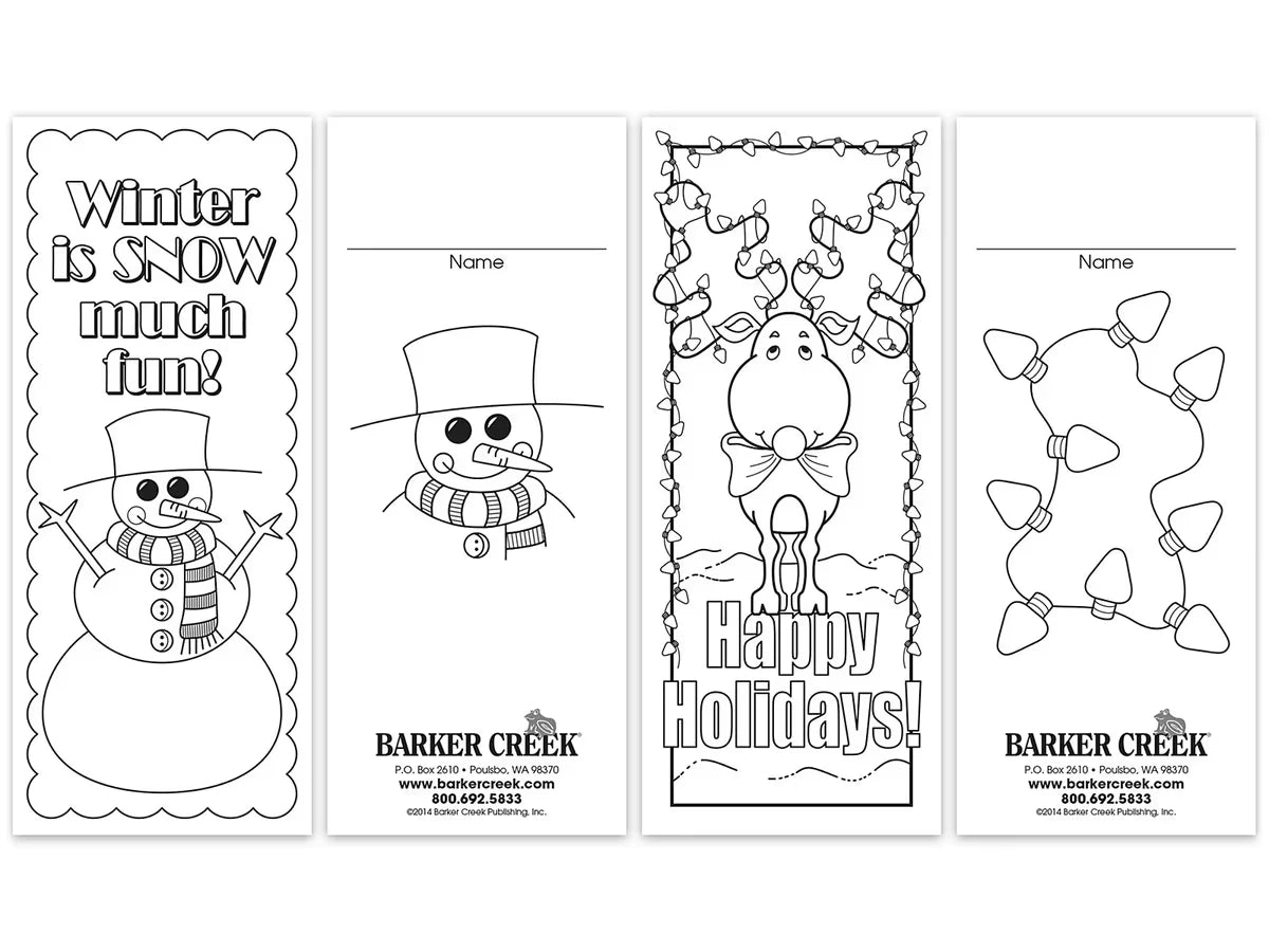 Design-Your-Own Winter Holiday Bookmarks - US 2167