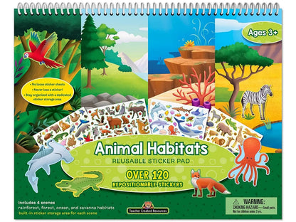 Animal Habitats Reusable Sticker Pad - US 9413