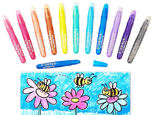 Rainbow Sparkle Watercolor Gel Crayons - Set of 12 - US 4527