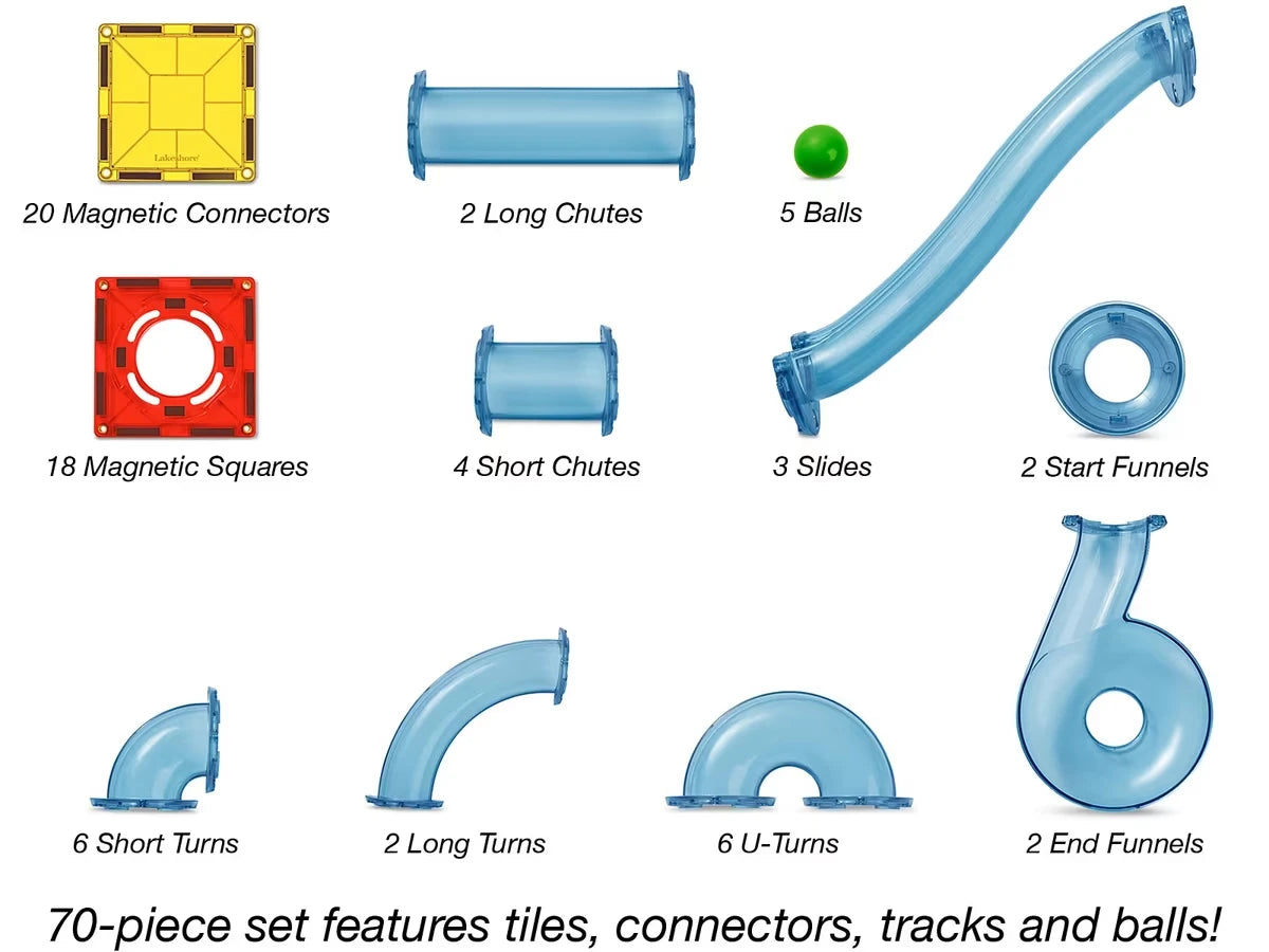 Magnetic Wonder Tiles® - Ball Run - US 1900