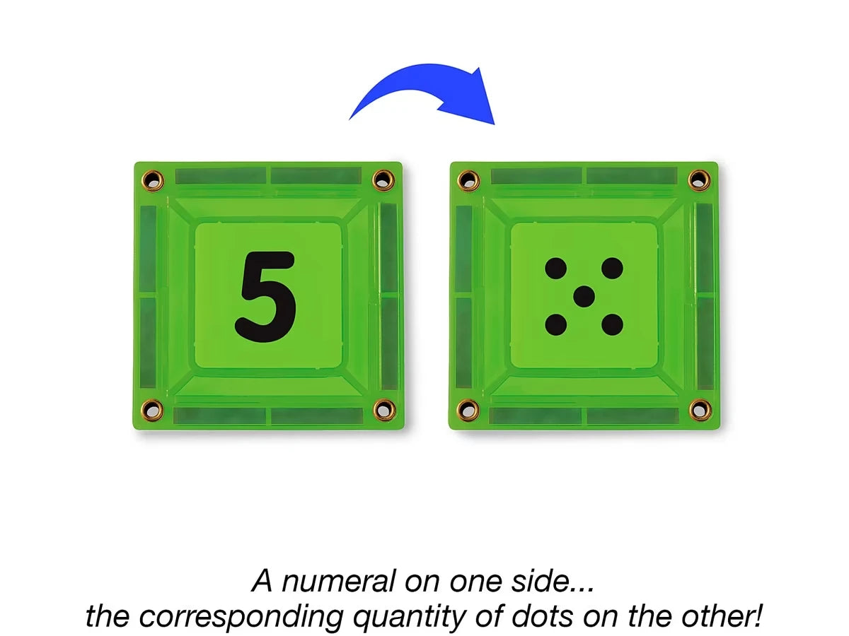 Double-Sided Magnetic Number Tiles - US 3537