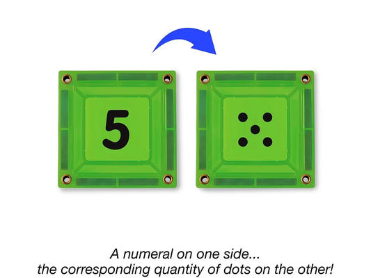 Double-Sided Magnetic Number Tiles - US 3537