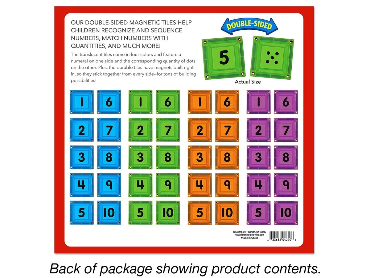 Double-Sided Magnetic Number Tiles - US 3537