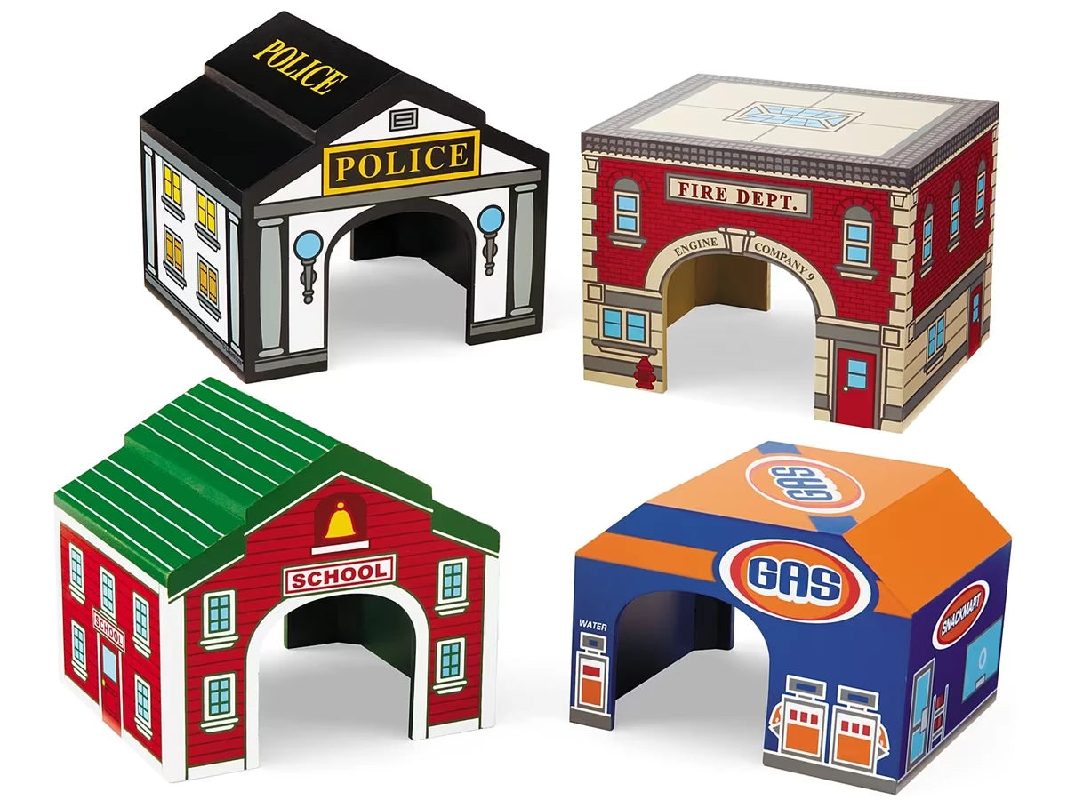 Block Play Garages - Set of 4 - US 2421
