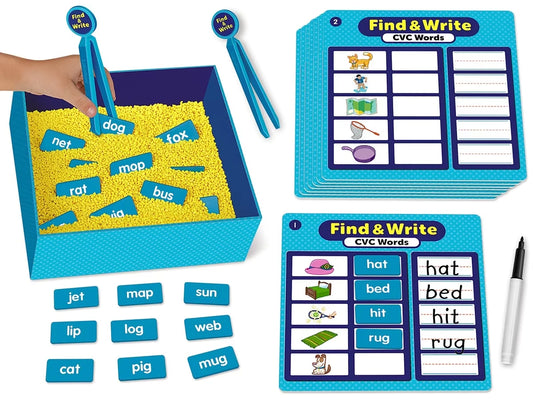 Find & Write CVC Words Activity Center - US 1100