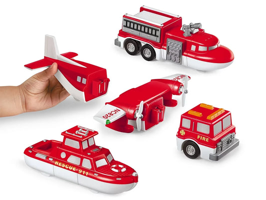 Mix & Match Magnetic Rescue Vehicles - US 6784