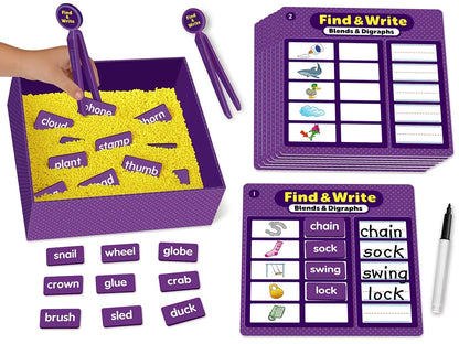 Find & Write Blends & Digraphs Activity Center - US 6531