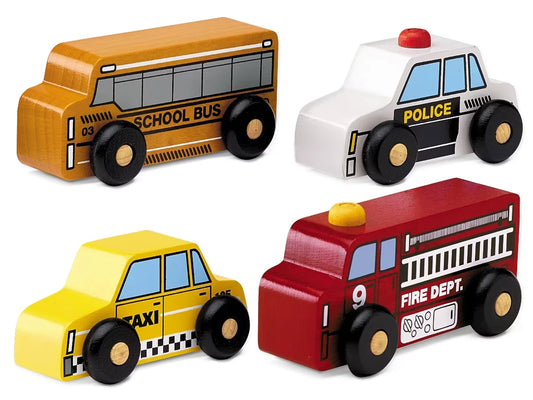Block Play Vehicles - Set of 4 - US 5048