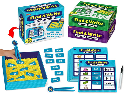 Find & Write Phonics Activity Centers - Complete Set - US 7279