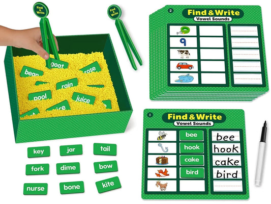 Find & Write Vowel Sounds Activity Center - US 9257