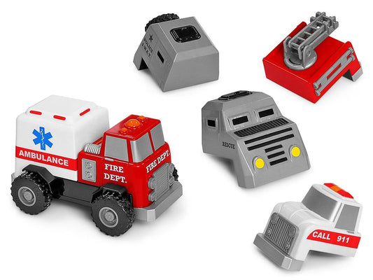 Build-A-Truck Magnetic Fire & Rescue Vehicles - US 7992