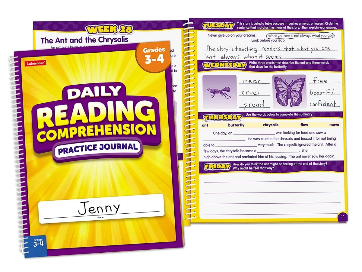 Reading Comprehension Daily Practice Journal - Gr. 3-4 - US 1585